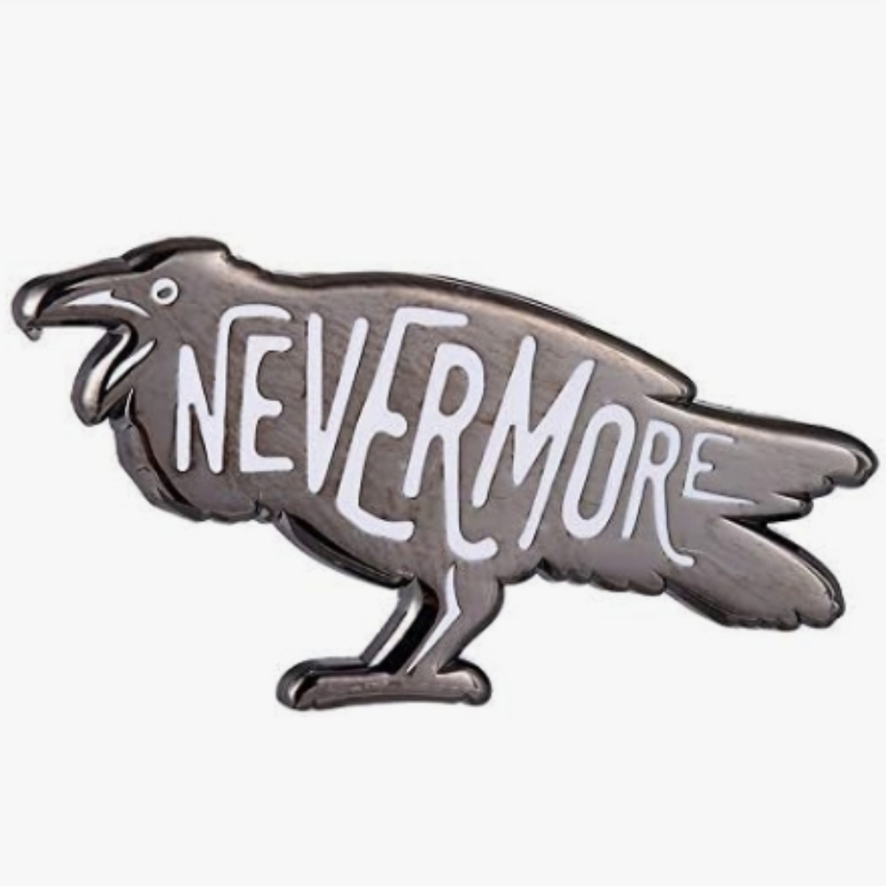 Nevermore Raven Enamel Pin - Black